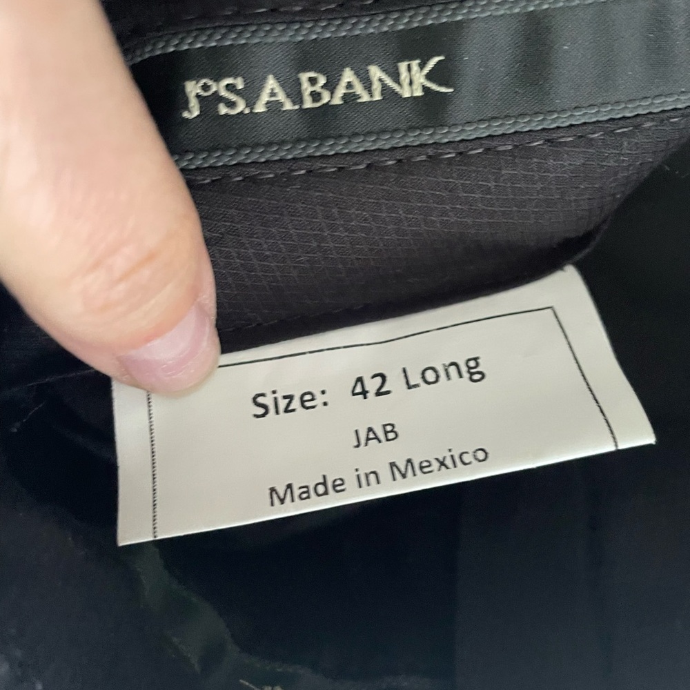 NWT Jos. A. Bank Signature pants 42 L 100% wool black dress pants - Picture 13 of 15